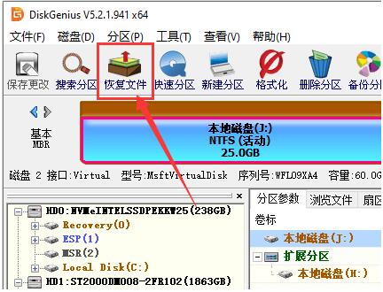 diskgenius如何恢复大文件