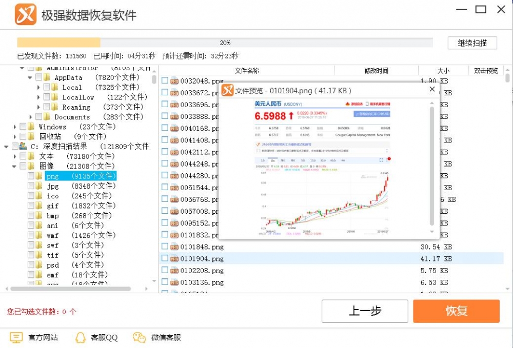 极强数据恢复电脑回收站文件